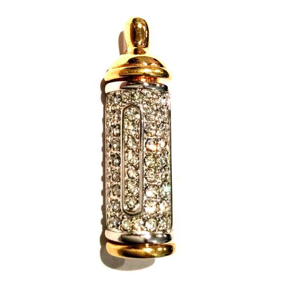 Swarovski Jewelry - Swarovski Crystal Pave Baby Bottle Pin Brooch